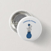Blume der Gemeinschaft Button (Vorne & Hinten)