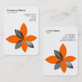 Blume der geometrischen Pflanze - Orange Visitenkarte (Vorne/Hinten)