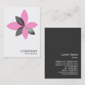 Blume der geometrischen Pflanze - Rosa Visitenkarte (Vorne/Hinten)