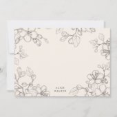 Blume der gezeichneten Kirsche danke Mitteilungskarte (Vorderseite)