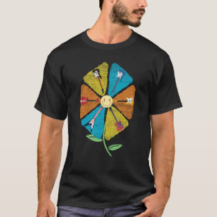 Blume der Gitarren Set Rock and Roll Fans Musik Pl T-Shirt