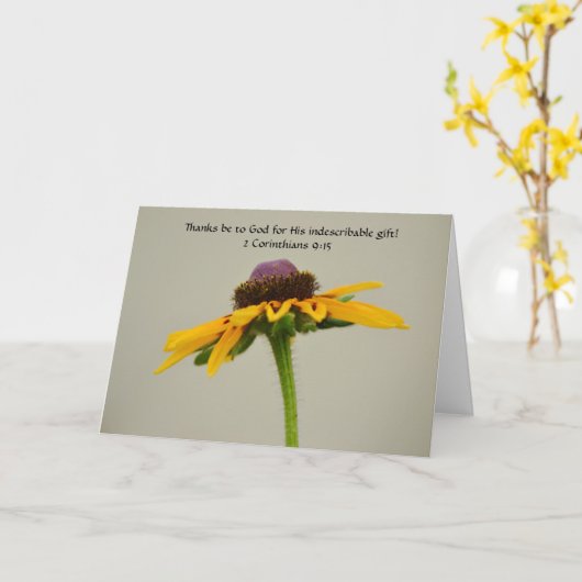 Blume der Glaubenden Wildblume Dankeschön Karte (Gelbe Blume)