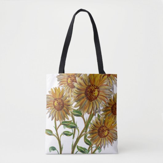 Blume der glücklichen Sonne Tasche (Vorderseite)
