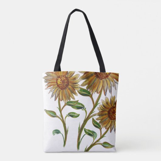 Blume der glücklichen Sonne Tasche (Rückseite)