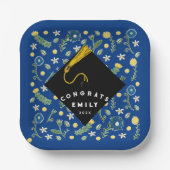 Blume der Graduierungspartei Papier Teller (Vorderseite)