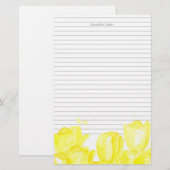 Blume der grauen gelben Tulpe Briefpapier (Vorne/Hinten)