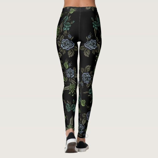 Blume der grünen Erde Leggings (Rückseite)