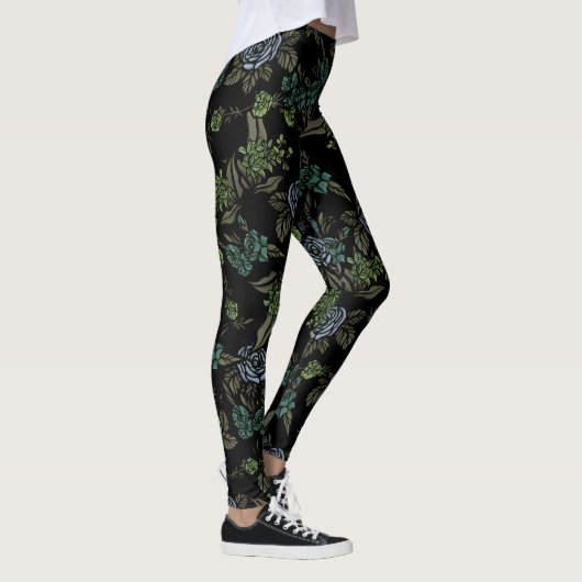 Blume der grünen Erde Leggings (Rechts)