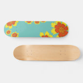 Blume der gürtelförmigen Coreopse Gelb und Orange Skateboard (Horizontal)