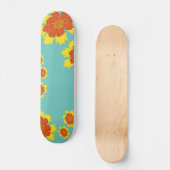 Blume der gürtelförmigen Coreopse Gelb und Orange Skateboard (Vorderseite)