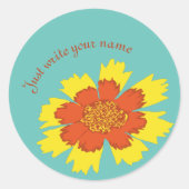 Blume der Gürtelrose Runder Aufkleber (Vorderseite)