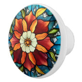 Blume der Hartglasfarbe Keramikknauf (Rechts)