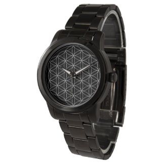 Blume der heiligen Geometrie des Lebens Armbanduhr
