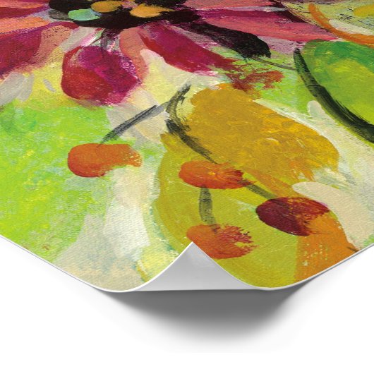 Blume der Herbstfreude Poster (Ecke)