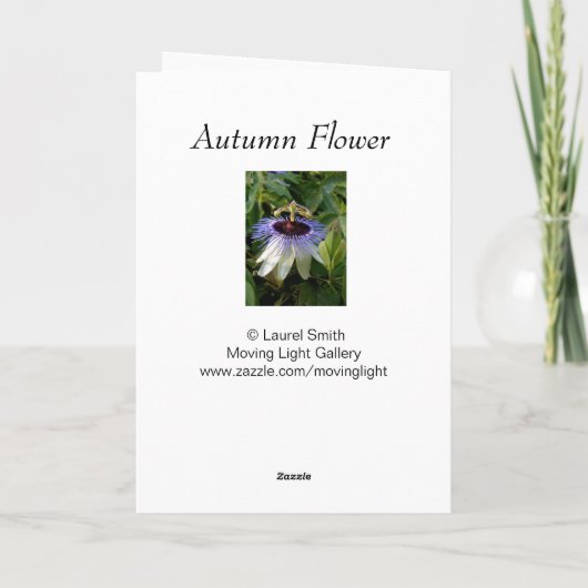 Blume der Herbstleidenschaft Karte (Rückseite)