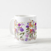Blume der Herz-Tasse Kaffeetasse (Vorderseite Links)