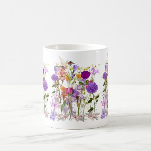 Blume der Herz-Tasse Kaffeetasse (Mittel)