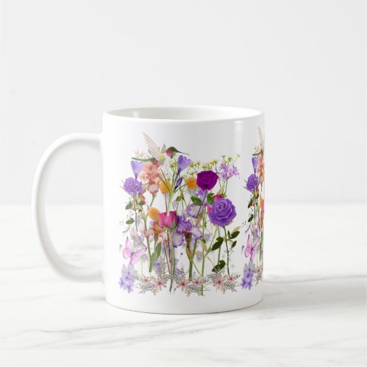 Blume der Herz-Tasse Kaffeetasse (Links)