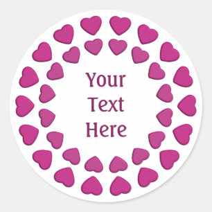 Blume der Herzsticker, anpassen Runder Aufkleber