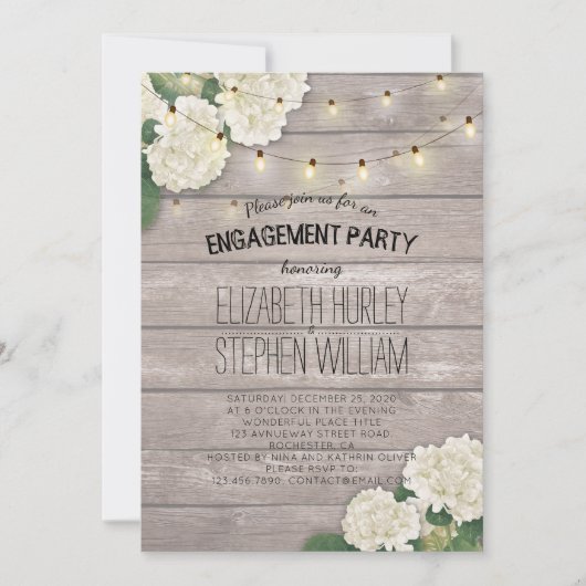 Blume der Hochzeitstag-Anhänger Einladung (Vorderseite)