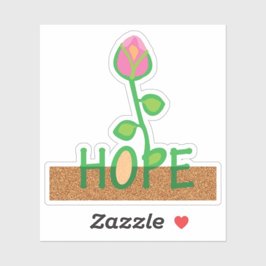 Blume der Hoffnung aus Samen Aufkleber (Blatt)