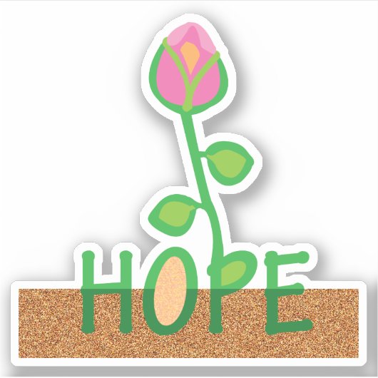 Blume der Hoffnung aus Samen Aufkleber (Vorderseite)