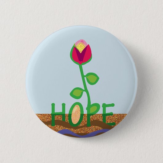 Blume der Hoffnung aus Samen Button (Vorderseite)