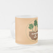 Blume der Hoffnung Drei Leaf Klee - Inspiration Mattglastasse (Vorderseite Links)