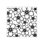 Blume der Holzkunst-Briefmarke Gummistempel (Prägung)