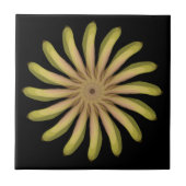 Blume der hübschen Pflanze mit Erdkronenblättern Fliese (Vorderseite)