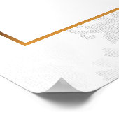 Blume der hübschen Rose der Korallen - Sitzkarte Poster (Ecke)