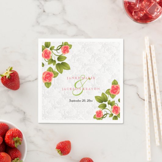 Blume der hübschen Rose Serviette (Beispiel)