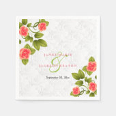 Blume der hübschen Rose Serviette (Vorderseite)