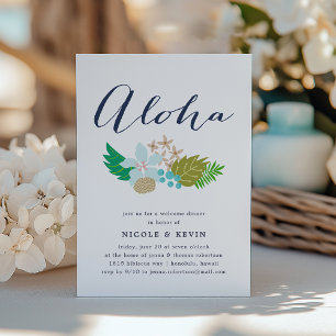 Blume der Insel Aloha Wedding Welcome Dinner Einladung