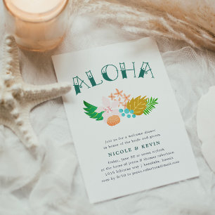 Blume der Insel Aloha Willkommensessen Einladung