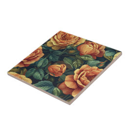 Blume der klassischen Rose für Wohnräume Fliese