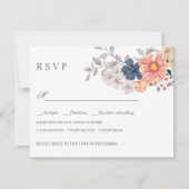 Blume der Korallenflotte WEDING RSVP MEAL CHOICE (Vorderseite)