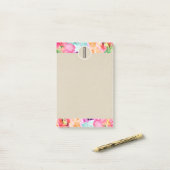 Blume der Kraft-Monogramm-Initial Post-it Klebezettel (Auf Schreibtisch)