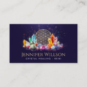 Blume der Kristallheilung Visitenkarte (Vorderseite)