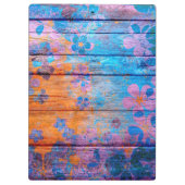 Blume der Kunstfarben auf Holz Klemmbrett (Rückseite)