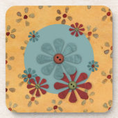 Blume der Ländertasten Cork Untersetzer (Vorderseite)