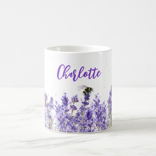 Blume der Lavendel Kaffeetasse (Mittel)