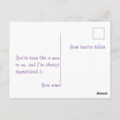 Blume der Lavendel wünscht Postcard Postkarte (Rückseite)