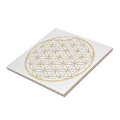 Blume der Leben-Goldlinie Fliese (Seite)