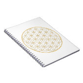 Blume der Leben-Goldlinie Notizblock (Rechte Seite)