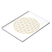 Blume der Leben-Goldlinie Notizblock (Linke Seite)