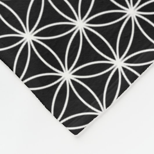 Blume der Leben-heiligen Geometrie Fleecedecke (Ecke)