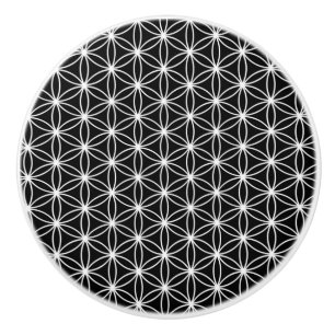 Blume der Leben-heiligen Geometrie Keramikknauf