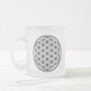 Blume der Leben-mattierten GlasTasse Mattglastasse