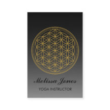 Blume der Leben Symbol-Yoga-Geschäfts-Karte